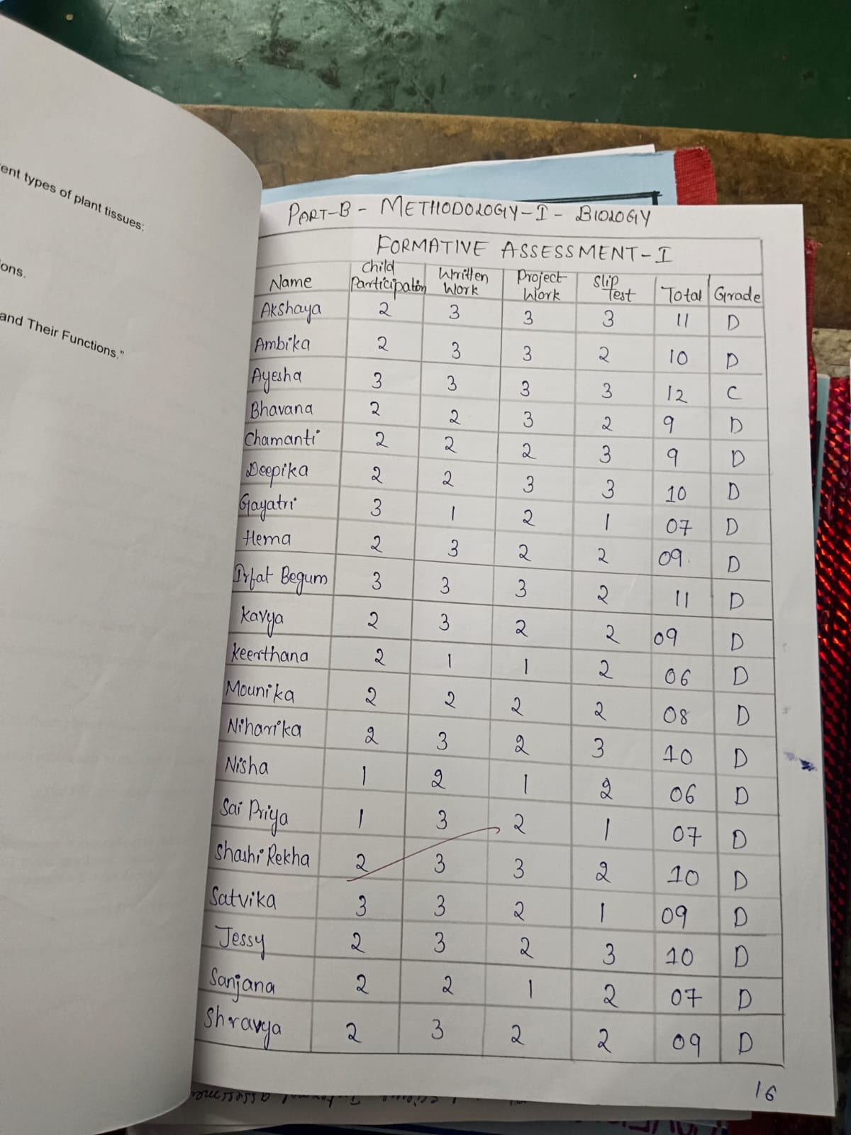Assessment Record 2